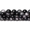 Silver obsidian bracelet