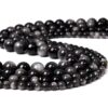 Silver obsidian bracelet