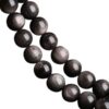Silver obsidian bracelet